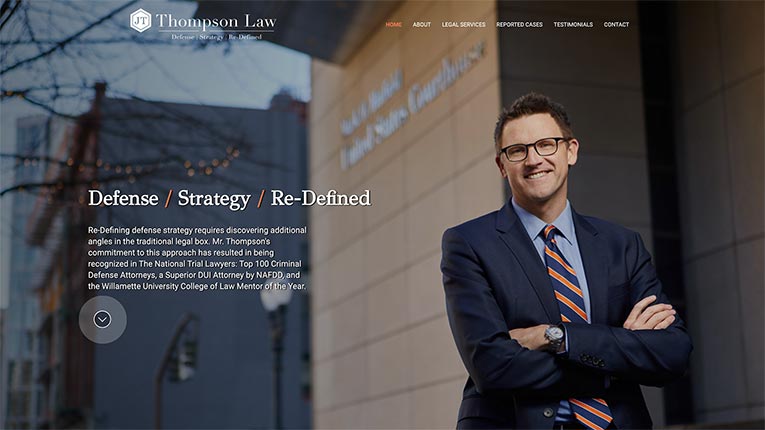 Attorney Website Design Example: Thompson Law