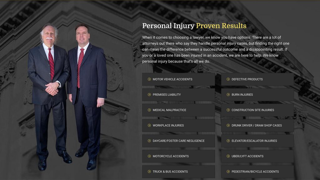 Gelinas Law Offices law firm website, site design view 4, designed by Dan Gilroy Design