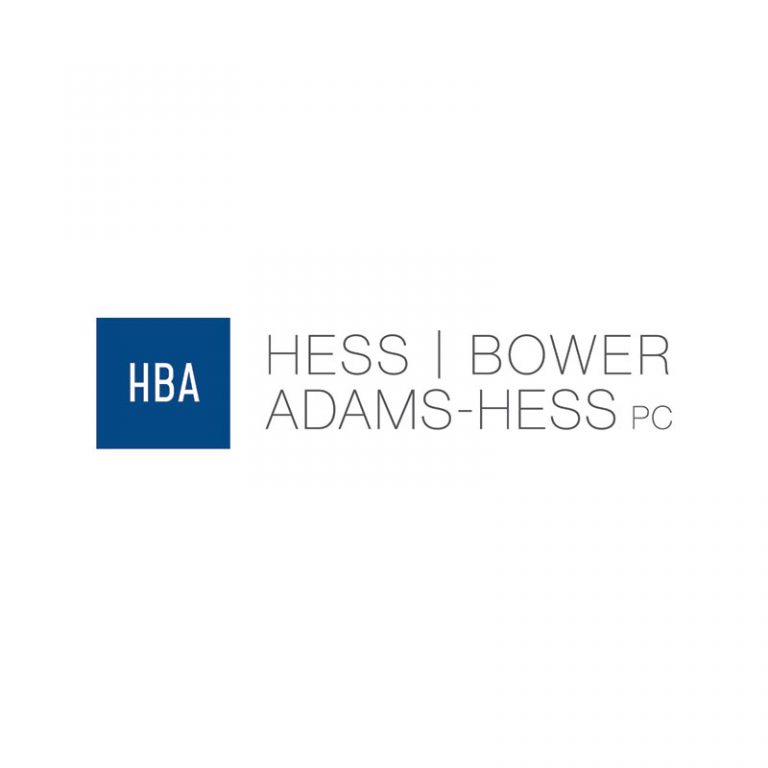 Hess Bower Adams-Hess law firm logo, designed by Dan Gilroy Design