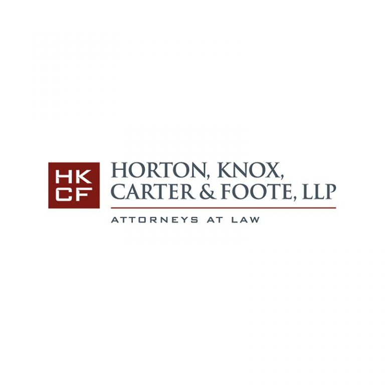 Horton Knox Carter & Foote law firm logo, designed by Dan Gilroy Design