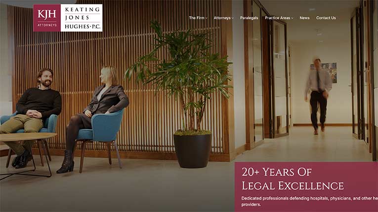 Law Firm Website Design Example: Keating Jones Hughes, P.C.