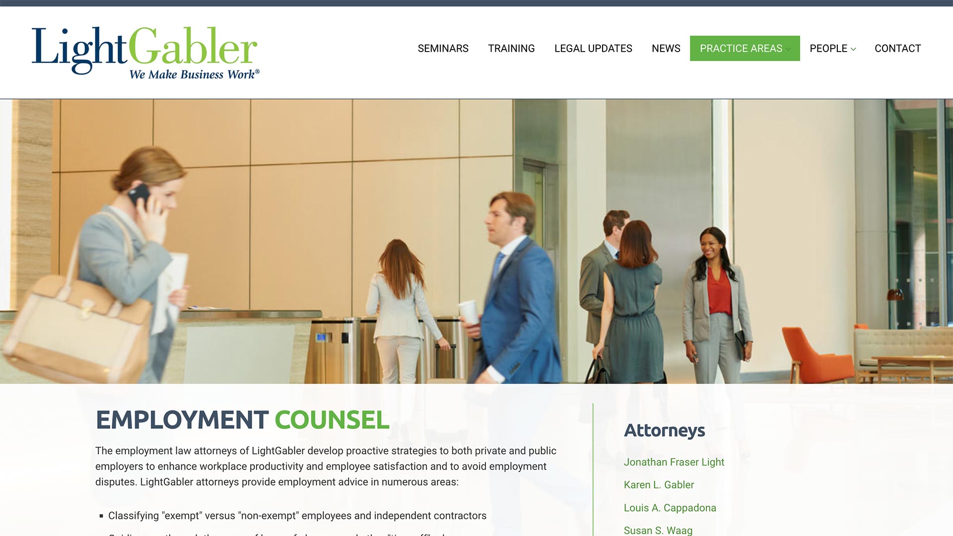 Screenshot of LightGabler Website