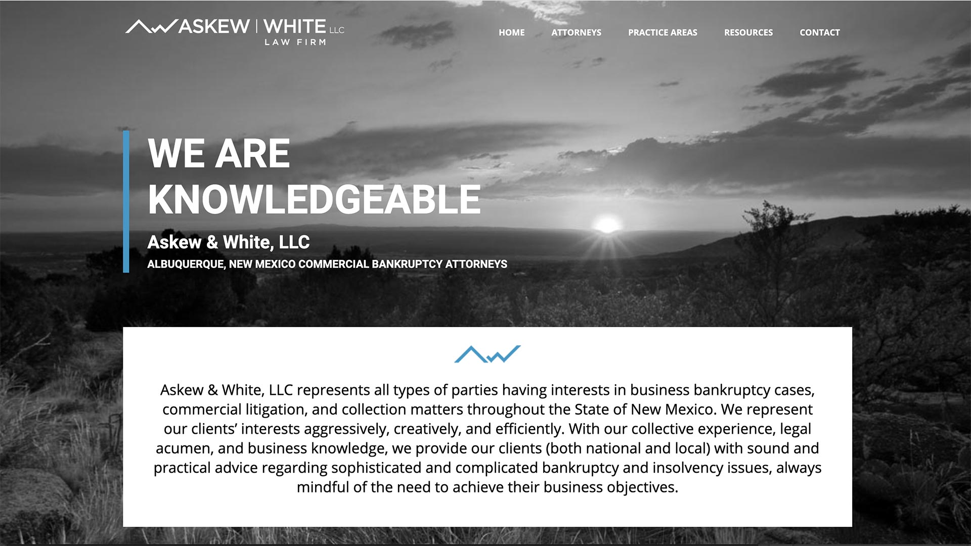 New Mexico Law Firm Website Design: Askew & White