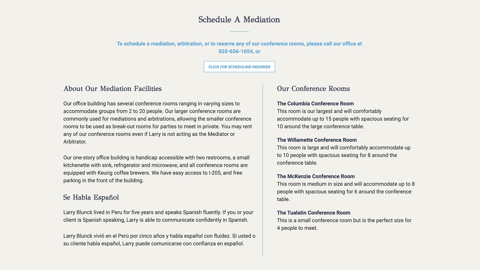 Screenshot of Blunck Law Website