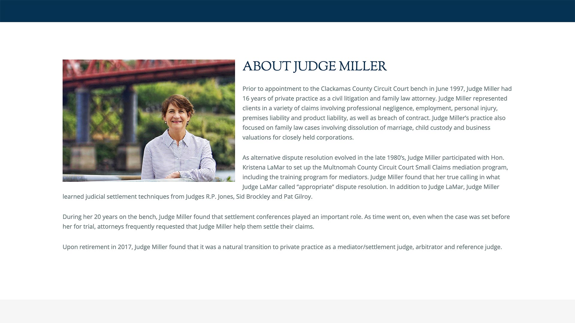 Screenshot of Eve Miller Mediation Website