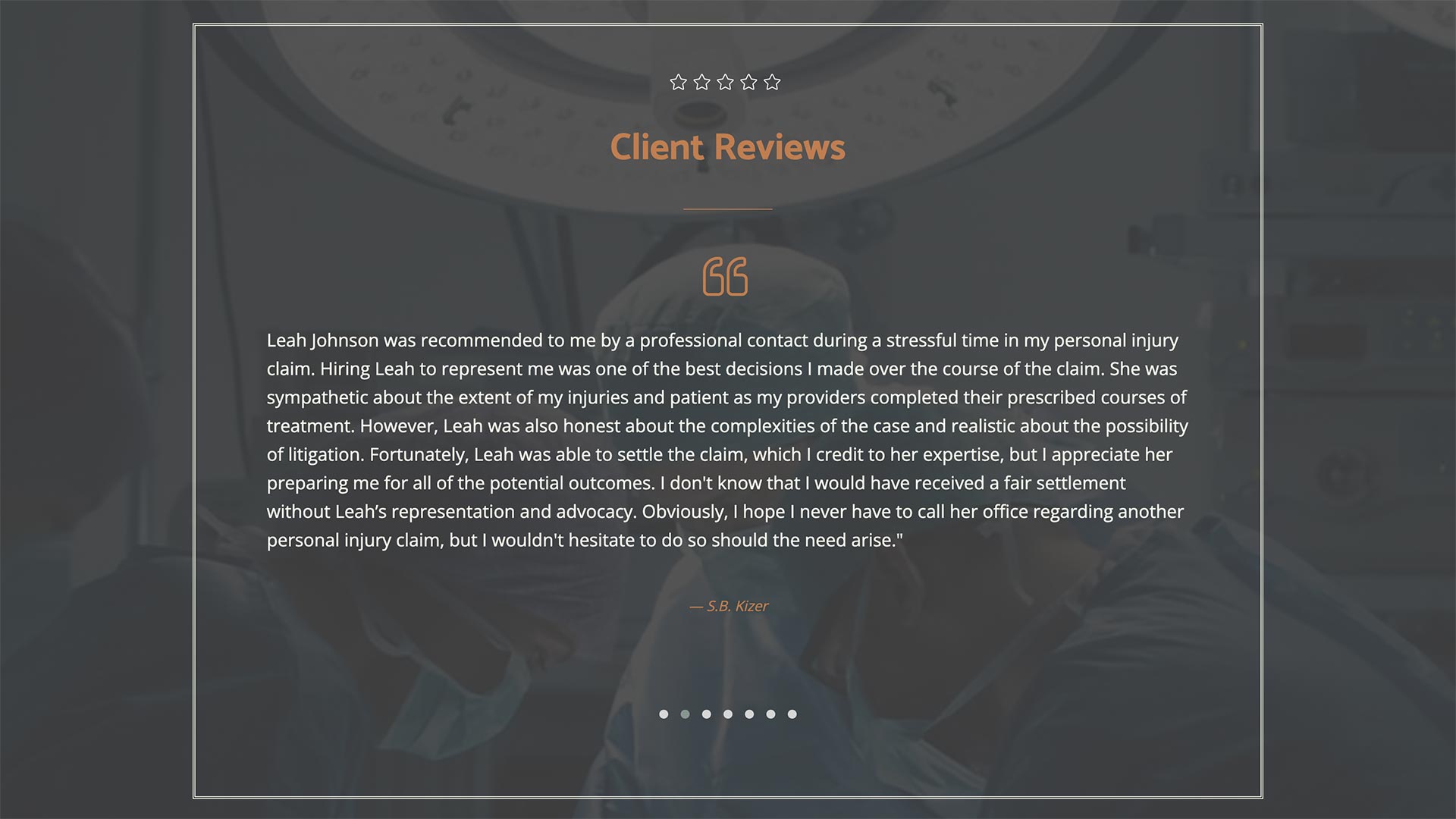 Screenshot of Hillsboro Injury Attorneys Website