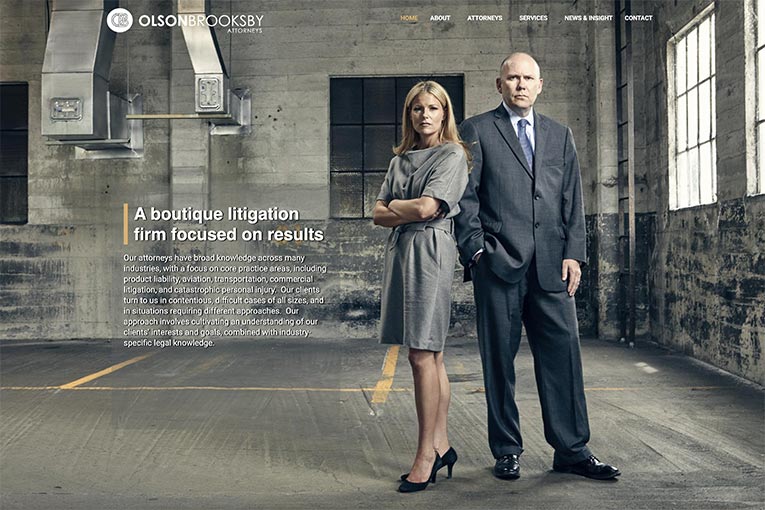 Law Firm Website Design: Olson Brooksby