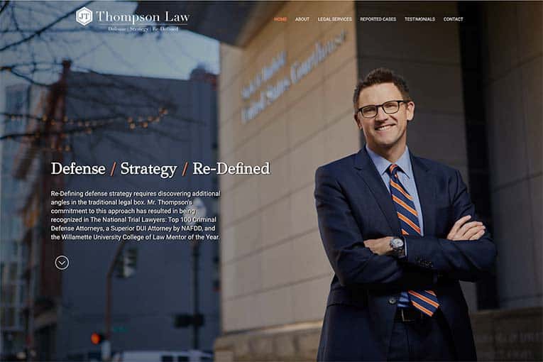 Solo Attorney Website Design Example: Thompson Law