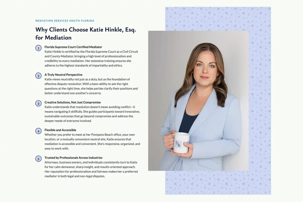 Florida Dispute Resolution mediation practice website, site design view 2, designed by Dan Gilroy Design