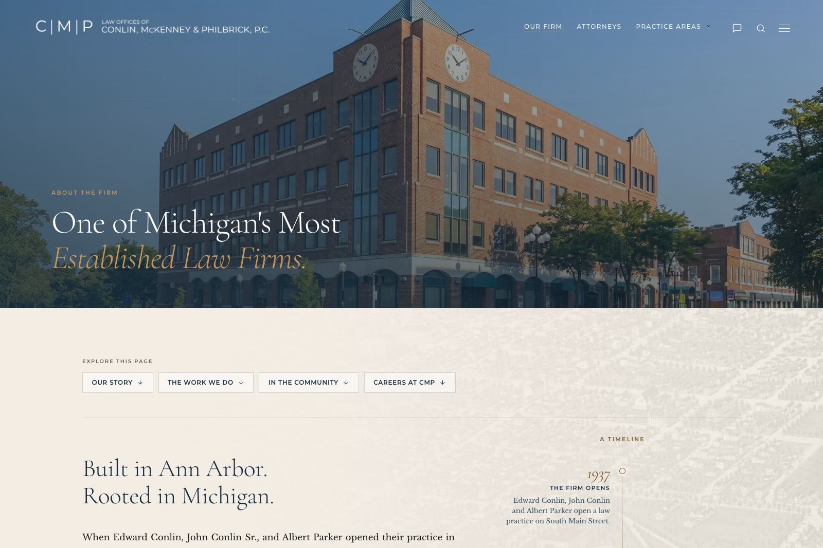 Conlin McKenney & Philbrick Our Firm website design