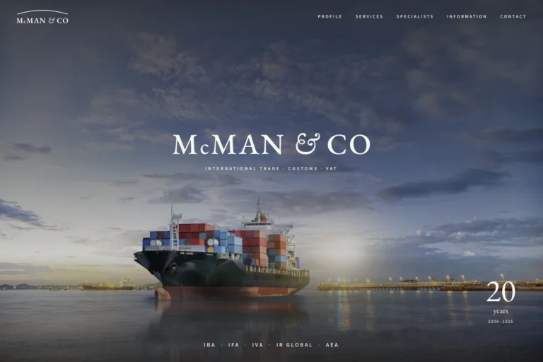 McMan & Co. law firm website, designed by Dan Gilroy Design